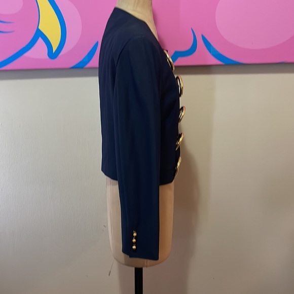 Moschino Couture Navy Jacket Gold Hardware - Picture 5 of 12